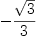 
\label{eq2}-{{\sqrt{3}}\over 3}